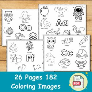 Letter recognition, Coloring worksheets, Preschool learning, Kindergarten activity, Fine motor skills, Early education, Learning through play